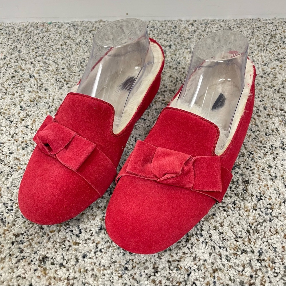 Talbots Vibrant Red Women's Slippers with Bow